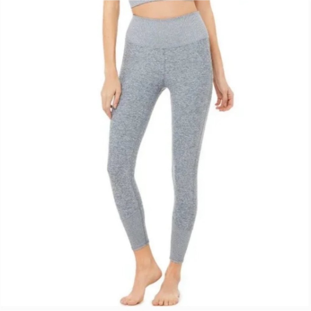 ALO Yoga High-Waist Alosoft Lounge Legging Heather Gray XS - Picture 15 of 15